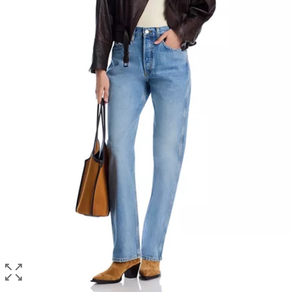 Re/Done Light Blue Straight Jeans High Loose